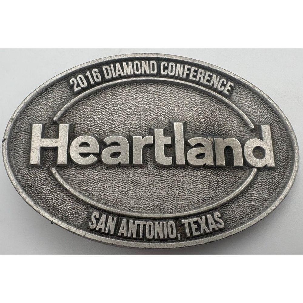 Heartland 2016 Diamond Conference San Antonio Texas Belt Buckle Solid Pewter USA